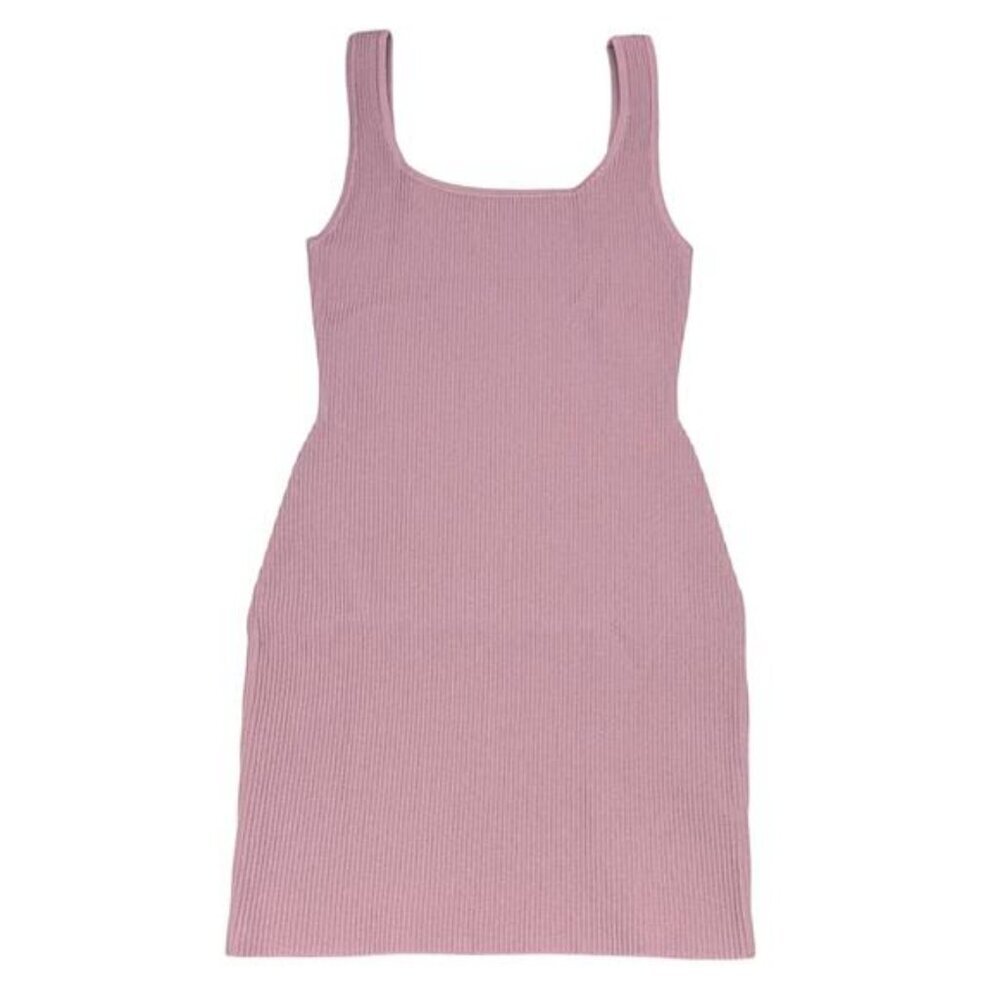 Aritzia Babaton Sculpt Knit Ribbed Squareneck Tank Mini Dress In Claremont XS - Picture 4 of 7